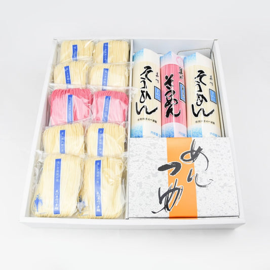 S-30:Tenobe Somen (Hand-Stretched Somen Noodles) variety pack with Soup